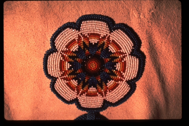 Beadwork by Eva McAdams, photograph by Timothy Evans, courtesy Wyoming Folk Arts Archives, American Studies Program, University of Wyoming